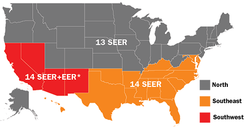 SEER Rating MAP