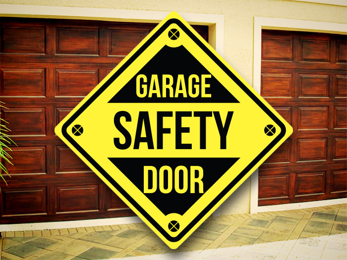 Garage Door Safety Sign - Gary Smith - Professional Home Inspector