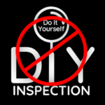 red mark across a DIY Inspection logo