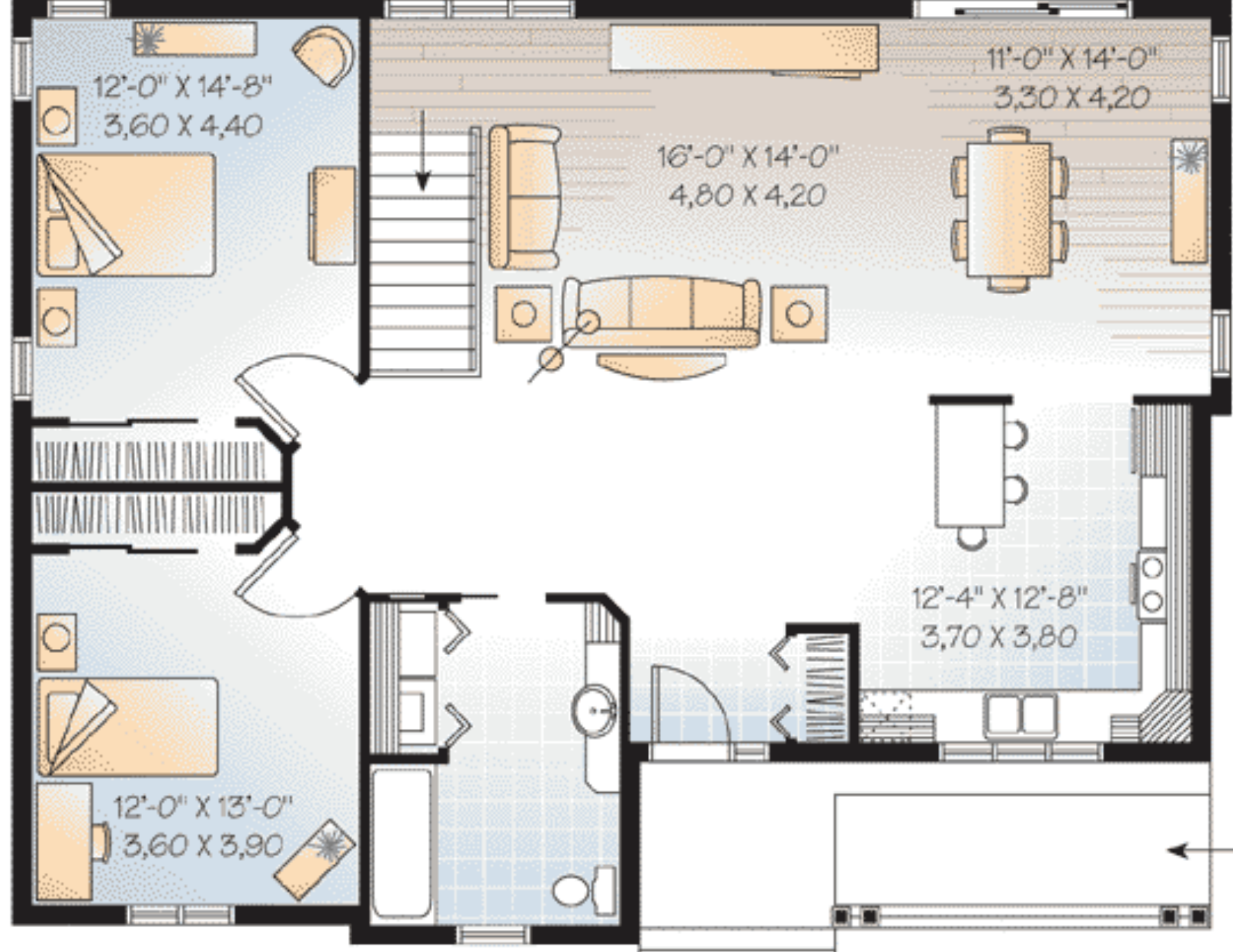 Floor plan for the age-in-place lifestyle.