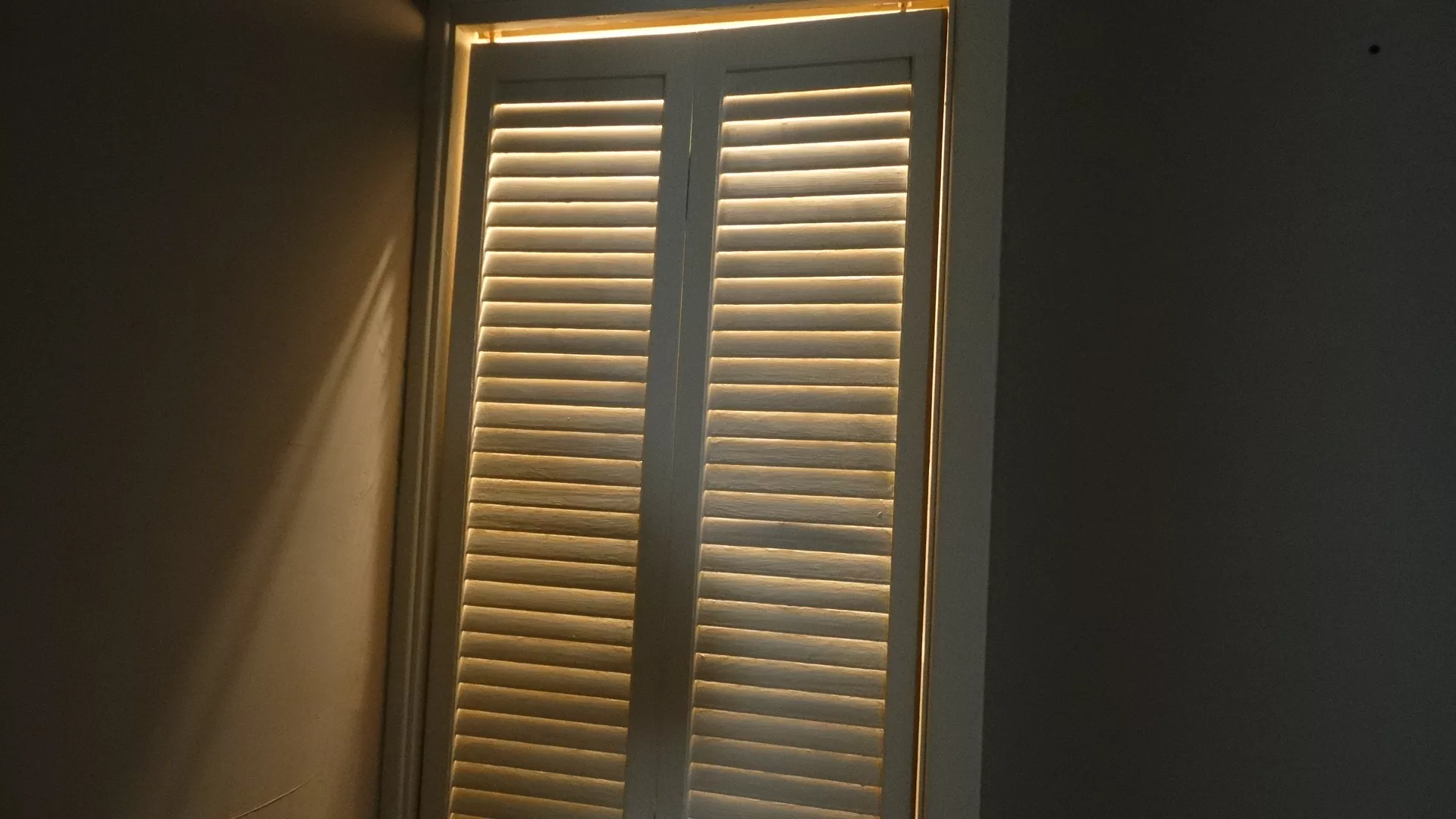 Shutter Door with Light Shinning From Behind