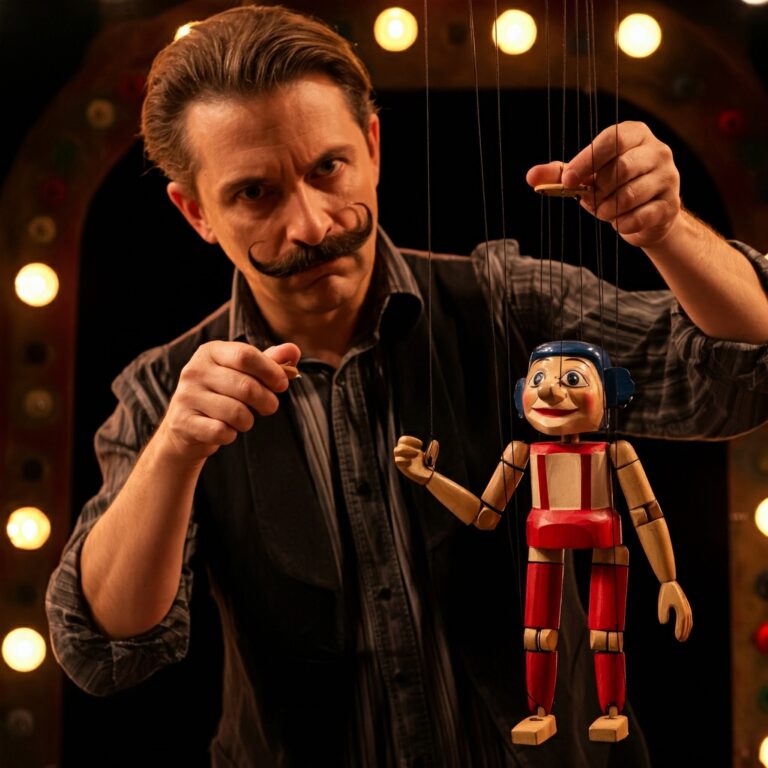 Ethics of Our Digital Diet - Man Holding A Puppet