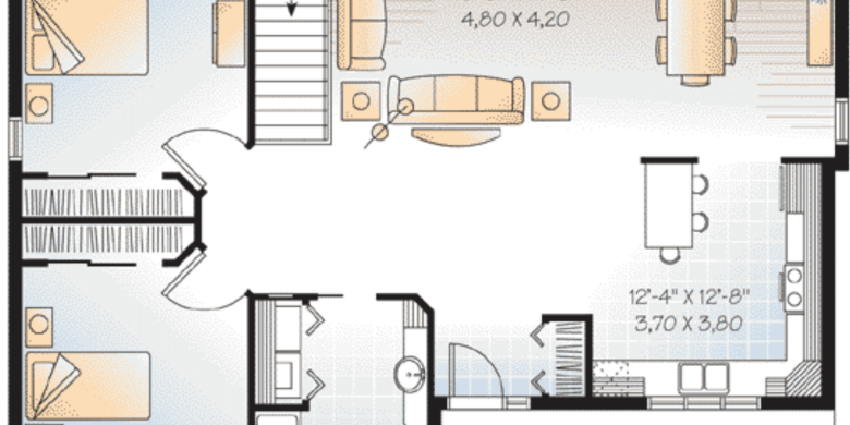 Floor plan for the age-in-place lifestyle.
